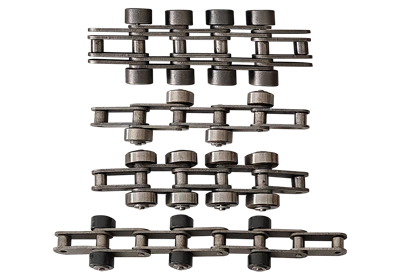 What are the special requirements for free flow chains in textile industries?